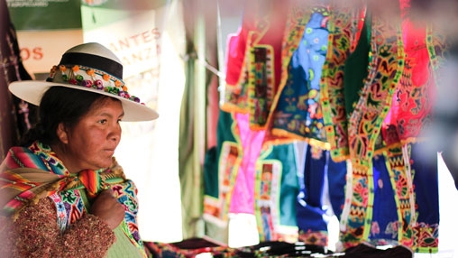 Una mujere boliviana